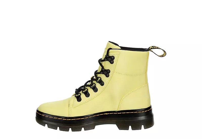 Dr. Martens Dr.martens Womens Combs Nylon Combat Boot - Yellow 6 Dr. Martens Dr.martens Womens Combs Nylon Combat Boot - Yellow - Image 4