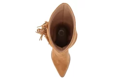 Journee Collection Womens Hartly Fringed Extra Wide Calf Dress Boot - Tan -Chic Shoe Shop US 01 303185 05