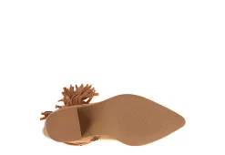 Journee Collection Womens Hartly Fringed Extra Wide Calf Dress Boot - Tan -Chic Shoe Shop US 01 303185 06