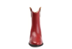 Journee Collection Womens Novva Western Ankle Boot - Red -Chic Shoe Shop US 01 303313 02