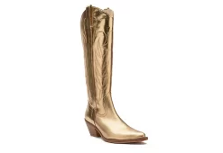 Coconuts Womens Agency Western Boot - Gold