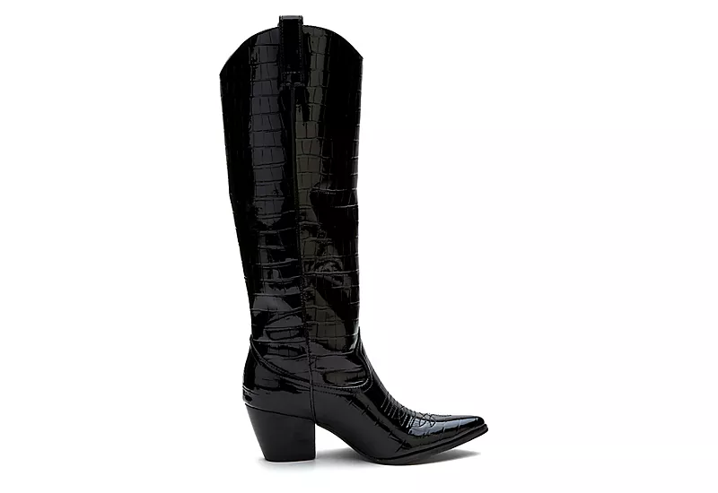 Coconuts Womens Jax Tall Western Boot - Black 4 Coconuts Womens Jax Tall Western Boot - Black - Image 2