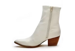 Coconuts Womens Kyra Ankle Western Boot - Bone -Chic Shoe Shop US 01 303526 03