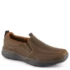 Skechers Mens Dockland Slip On Oxford - Brown -Chic Shoe Shop US 01 311272 00