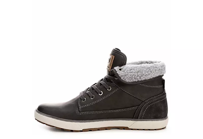 Day Five Mens Mervin Mid Sneaker - Grey 6 Day Five Mens Mervin Mid Sneaker - Grey - Image 4