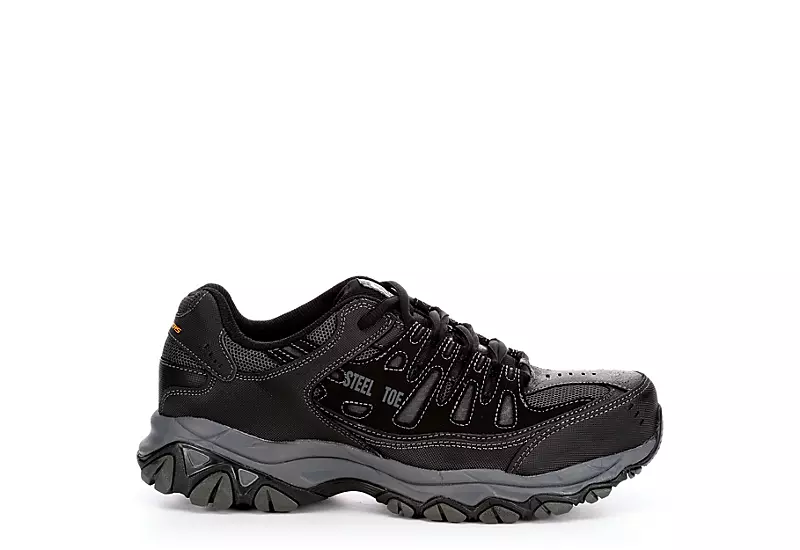 Skechers Mens 77055 Steel Toe Work Shoe - Black 4 Skechers Mens 77055 Steel Toe Work Shoe - Black - Image 2