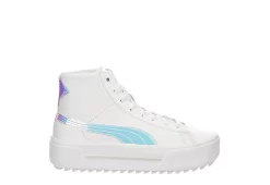 Puma Womens Kaia High Top Platform Sneaker - White 10 Puma Womens Kaia High Top Platform Sneaker - White -Chic Shoe Shop US 01 400758 01