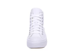 Converse Womens Chuck Taylor All Star Move High Top Sneaker - White -Chic Shoe Shop US 01 400794 02
