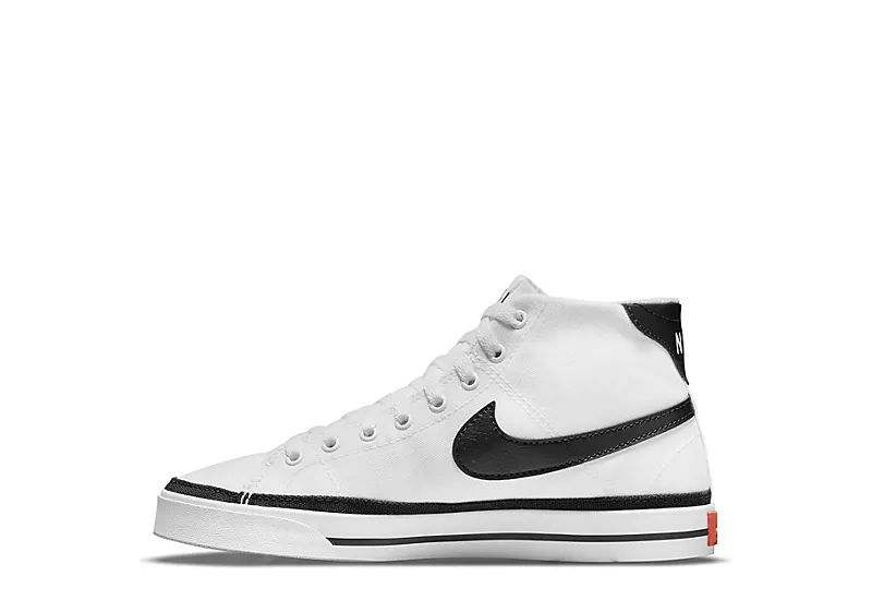 Nike Womens Court Legacy Mid Sneaker - White 5 Nike Womens Court Legacy Mid Sneaker - White - Image 3