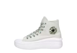 Converse Womens Chuck Taylor All Star Move High Top Sneaker - Bone -Chic Shoe Shop US 01 401340 03