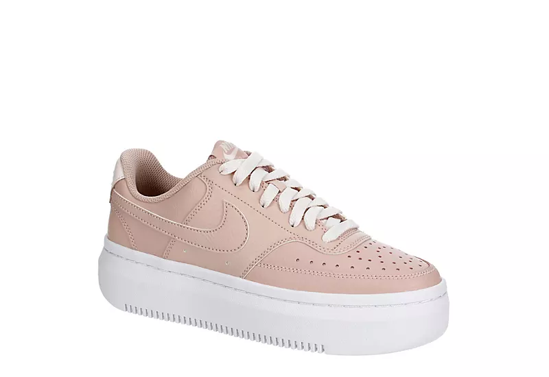 Nike Womens Court Vision Alta Sneaker - Pink 3 Nike Womens Court Vision Alta Sneaker - Pink