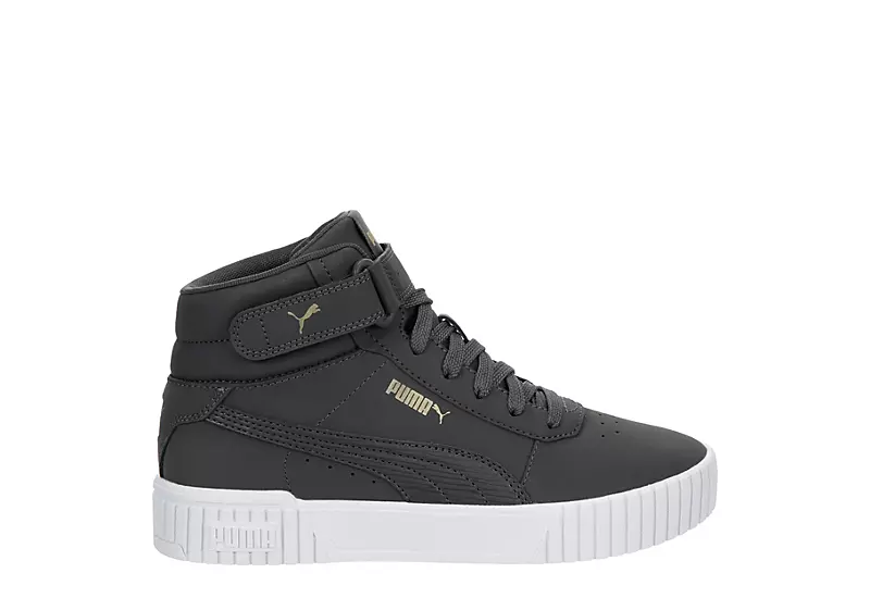 Puma Womens Carina 2.0 Chevron Mid Sneaker - Dark Grey 4 Puma Womens Carina 2.0 Chevron Mid Sneaker - Dark Grey - Image 2