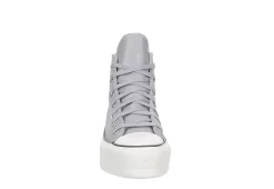 Converse Womens Chuck Taylor All Star High Top Platform Sneaker - Pale Grey -Chic Shoe Shop US 01 401481 02
