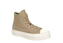Converse Womens Chuck Taylor All Star High Top Platform Sneaker - Khaki