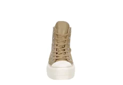 Converse Womens Chuck Taylor All Star High Top Platform Sneaker - Khaki -Chic Shoe Shop US 01 401482 02