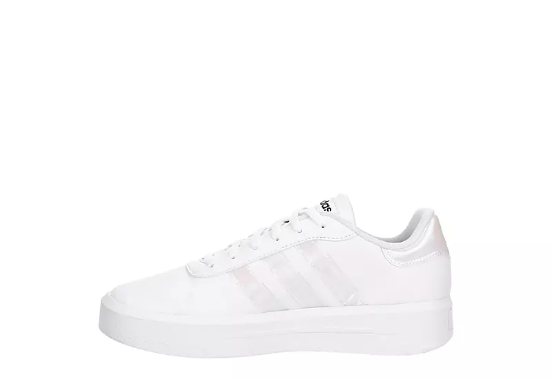 Adidas Womens Court Platform Sneaker - White 6 Adidas Womens Court Platform Sneaker - White - Image 4