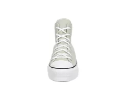 Converse Womens Chuck Taylor All Star High Top Platform Sneaker - Pale Green -Chic Shoe Shop US 01 401834 02