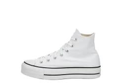 Converse Womens Chuck Taylor All Star High Top Platform Sneaker - White -Chic Shoe Shop US 01 431055 03