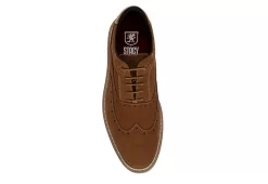Stacy Adams Mens Swift Wingtip Lace-up Oxford - Cognac -Chic Shoe Shop US 01 501416 05
