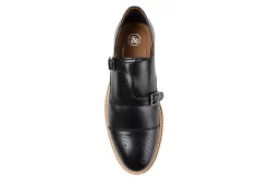 Thomas & Vine Mens Ransom Monk Strap Oxford - Black -Chic Shoe Shop US 01 501656 05