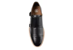 Thomas & Vine Mens Thatcher Monk Strap Oxford - Black -Chic Shoe Shop US 01 501670 05