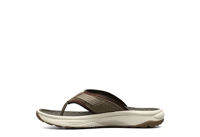 Florsheim Mens Tread Lite Flip Flop Sandal - Taupe 6 Florsheim Mens Tread Lite Flip Flop Sandal - Taupe - Image 4