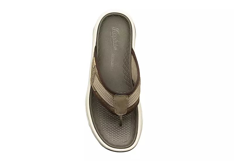 Florsheim Mens Tread Lite Flip Flop Sandal - Taupe 8 Florsheim Mens Tread Lite Flip Flop Sandal - Taupe - Image 6