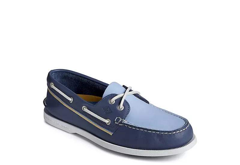 Sperry Mens Ao 2-eye Boat Shoe - Blue 3 Sperry Mens Ao 2-eye Boat Shoe - Blue
