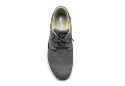 Florsheim Mens Crossover Canvas Plain Toe Slip On Sneaker - Black -Chic Shoe Shop US 01 502870 05