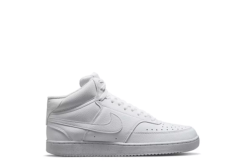 Nike Mens Court Vision Mid Sneaker - White 4 Nike Mens Court Vision Mid Sneaker - White - Image 2