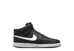 Nike Mens Court Vision Mid Sneaker - Black