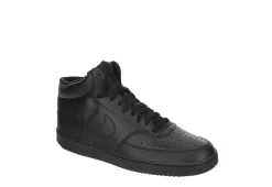 Nike Mens Court Vision Mid Sneaker - Black