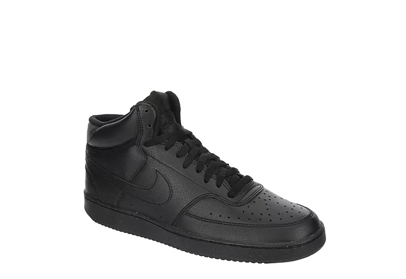 Nike Mens Court Vision Mid Sneaker - Black 3 Nike Mens Court Vision Mid Sneaker - Black