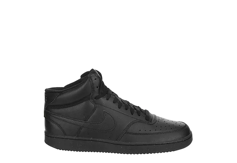 Nike Mens Court Vision Mid Sneaker - Black 4 Nike Mens Court Vision Mid Sneaker - Black - Image 2