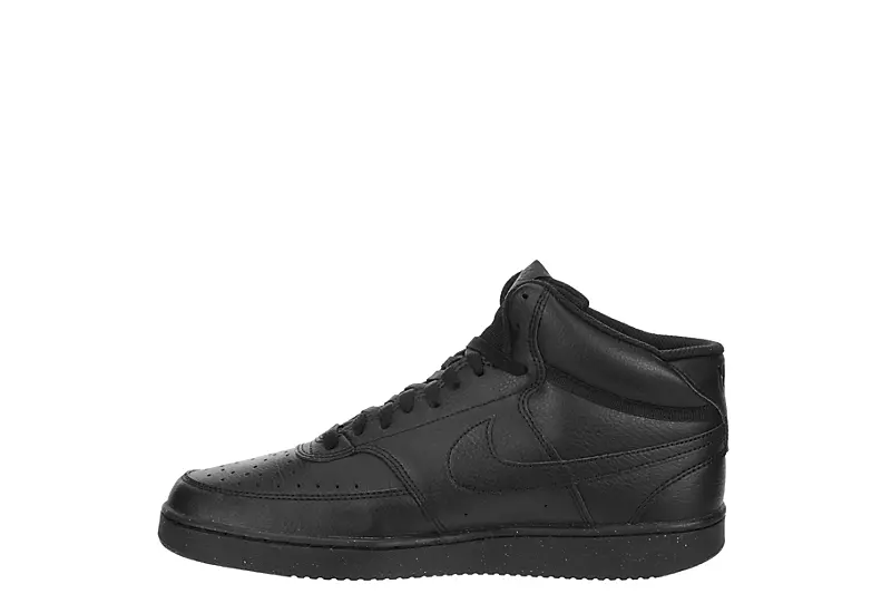Nike Mens Court Vision Mid Sneaker - Black 6 Nike Mens Court Vision Mid Sneaker - Black - Image 4