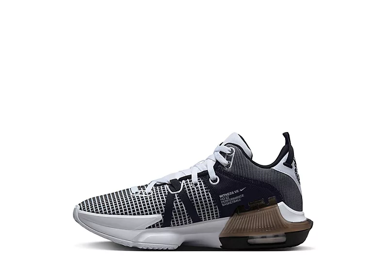 Nike Mens Lebron Witness 7 Basketball Shoe - White 5 Nike Mens Lebron Witness 7 Basketball Shoe - White - Image 3