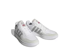Adidas Mens Hoops 3.0 Low Sneaker - White
