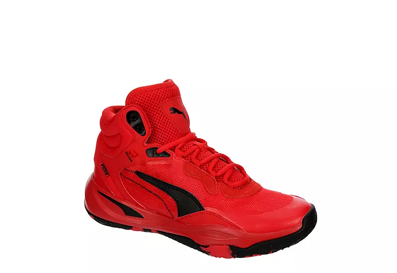 Puma Mens Playmaker Pro Mid Basketball Shoe - Red 3 Puma Mens Playmaker Pro Mid Basketball Shoe - Red