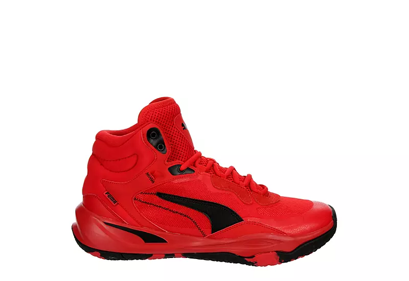 Puma Mens Playmaker Pro Mid Basketball Shoe - Red 4 Puma Mens Playmaker Pro Mid Basketball Shoe - Red - Image 2