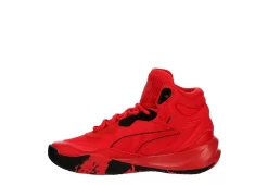 Puma Mens Playmaker Pro Mid Basketball Shoe - Red 12 Puma Mens Playmaker Pro Mid Basketball Shoe - Red -Chic Shoe Shop US 01 601241 03