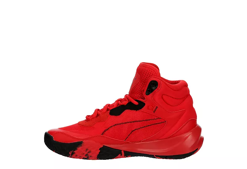 Puma Mens Playmaker Pro Mid Basketball Shoe - Red 6 Puma Mens Playmaker Pro Mid Basketball Shoe - Red - Image 4