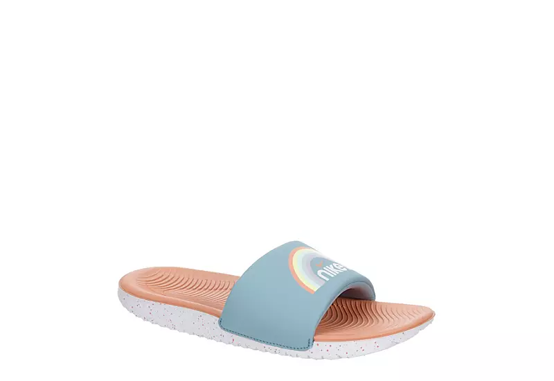 Nike Girls Kawa Slide Sandal - Blue 3 Nike Girls Kawa Slide Sandal - Blue