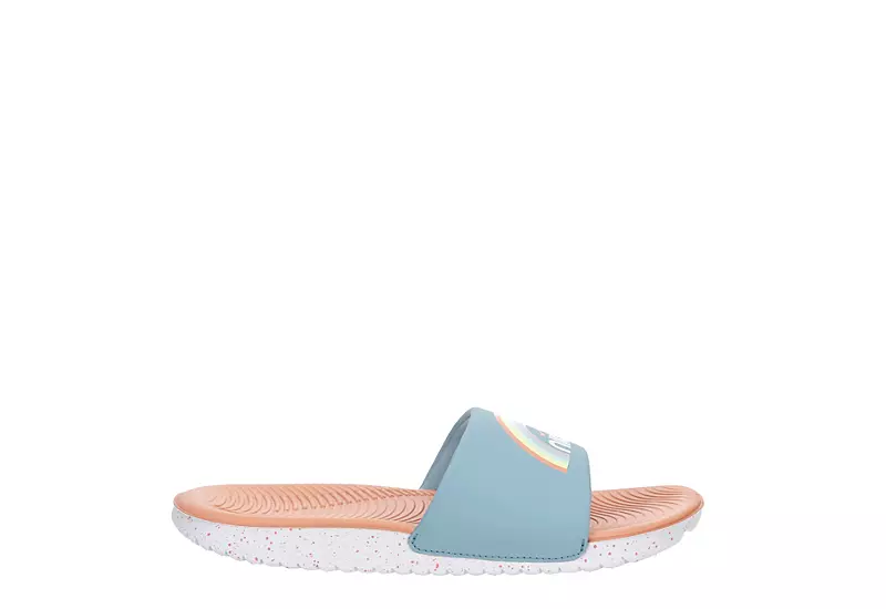 Nike Girls Kawa Slide Sandal - Blue 4 Nike Girls Kawa Slide Sandal - Blue - Image 2