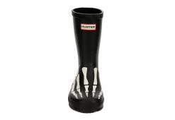 Hunter Boots Llc Boys Infant First Classic Skeleton Print Rain Boot - Black -Chic Shoe Shop US 01 702388 02