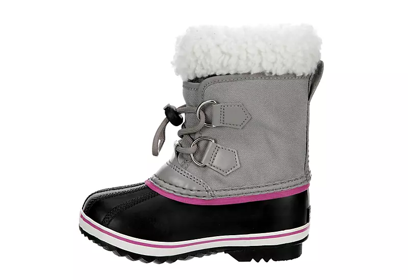 Sorel Girls Infant Pac Nylon Wp Snow Boot - Grey 6 Sorel Girls Infant Pac Nylon Wp Snow Boot - Grey - Image 4