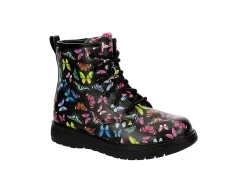 Skechers Girls Gravlen Combat Boot - Black