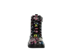 Skechers Girls Gravlen Combat Boot - Black -Chic Shoe Shop US 01 702463 02