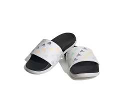 Adidas Girls Adilette Comfort Slide Sandal - Grey