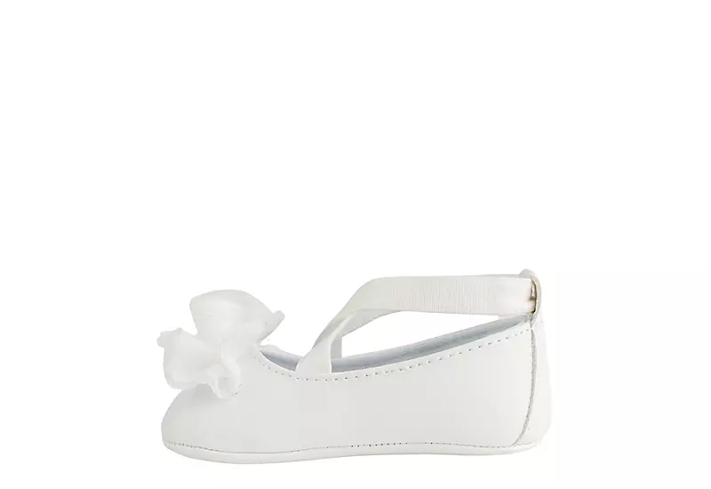 Baby Deer Girls Infant Ellen Dress Flat - White 6 Baby Deer Girls Infant Ellen Dress Flat - White - Image 4