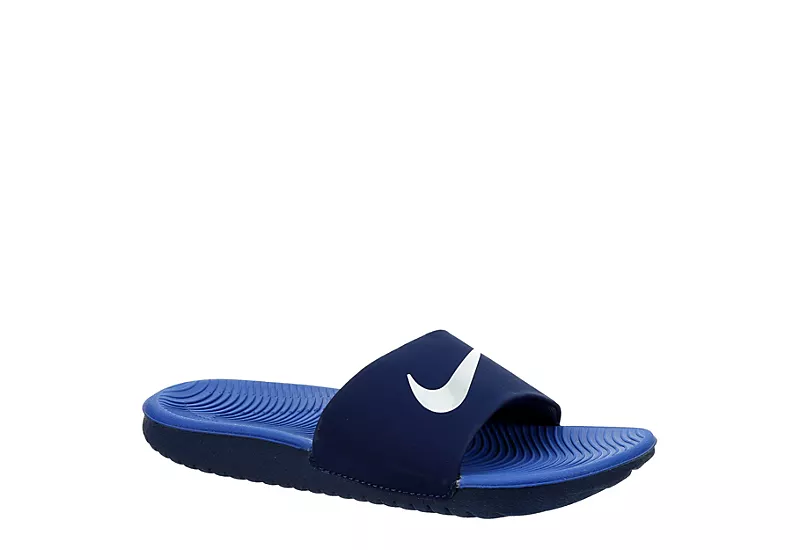 Nike Boys Kawa Slide Sandal - Navy 2 Nike Boys Kawa Slide Sandal - Navy